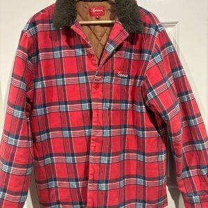 Sears Red and Blue Plaid Men's Shirt Jacket